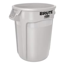 Rubbermaid RCP263100GY Commercial Round Flat Top Lid, for 32-Gallon Round Brute Containers, 22 1/4, dia., Gray