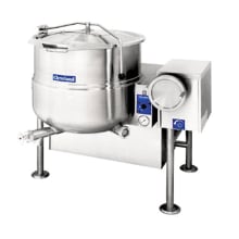 This gas steam kettle from Cleveland Range features state&dash;of&dash;the&dash;art controls that allows you to simmer foods all day. These electronic controls are splash proof and easy to clean, as is the stainless steel kettle.