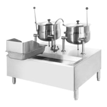 This kettle cabinet assembly comes with one 6 gallon and one 12 gallon  table top kettle, model KDT&dash;6&dash;T &lpar;Item 786172&rpar; and model KDT&dash;12&dash;T &lpar;Item 560828&rpar;.