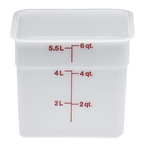 Cambro 6SFSP148 White Camwear CamSquare 6 Qt. Container