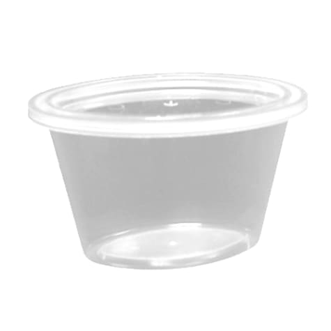 4 Oz Clear Plastic Container With Clear or White Lid 