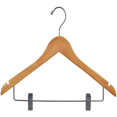 Order Natural Wood Suit Hanger With Chrome Hook - 17