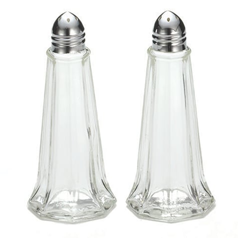 Dozen Chrome Top Tower Salt Pepper Shaker - Wholesale