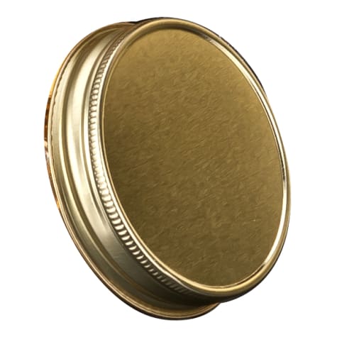 Libbey 92136 Drinking Jar Lid for 16oz Jars, Gold, Metal