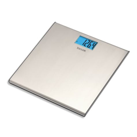 Taylor Digital Bathroom Textured Stainless Steel Scale