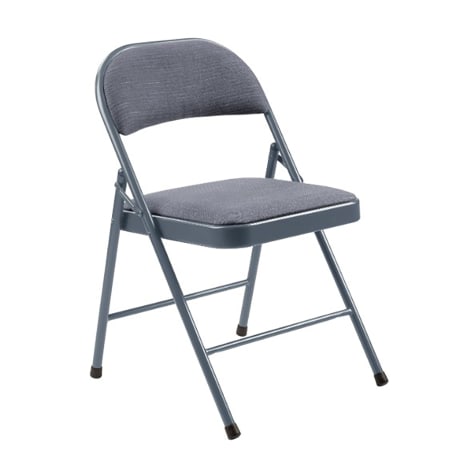 National Public Seating 974 Blue Padded Folding Chair - 4